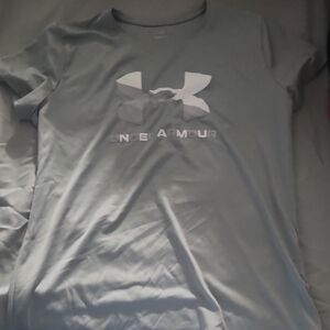 Under Armour Light Gray Tee with Logo